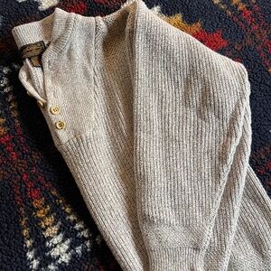 Eddie Bauer knit Henley sweater - vintage style